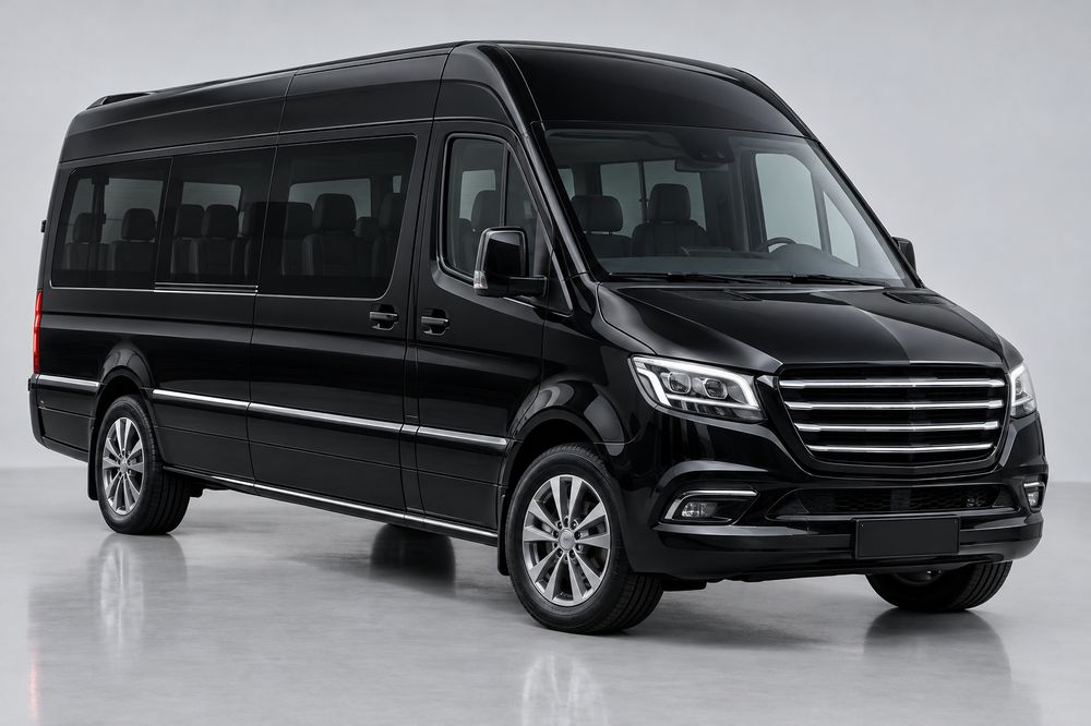 Black Mercedes Sprinter (14 Seater)